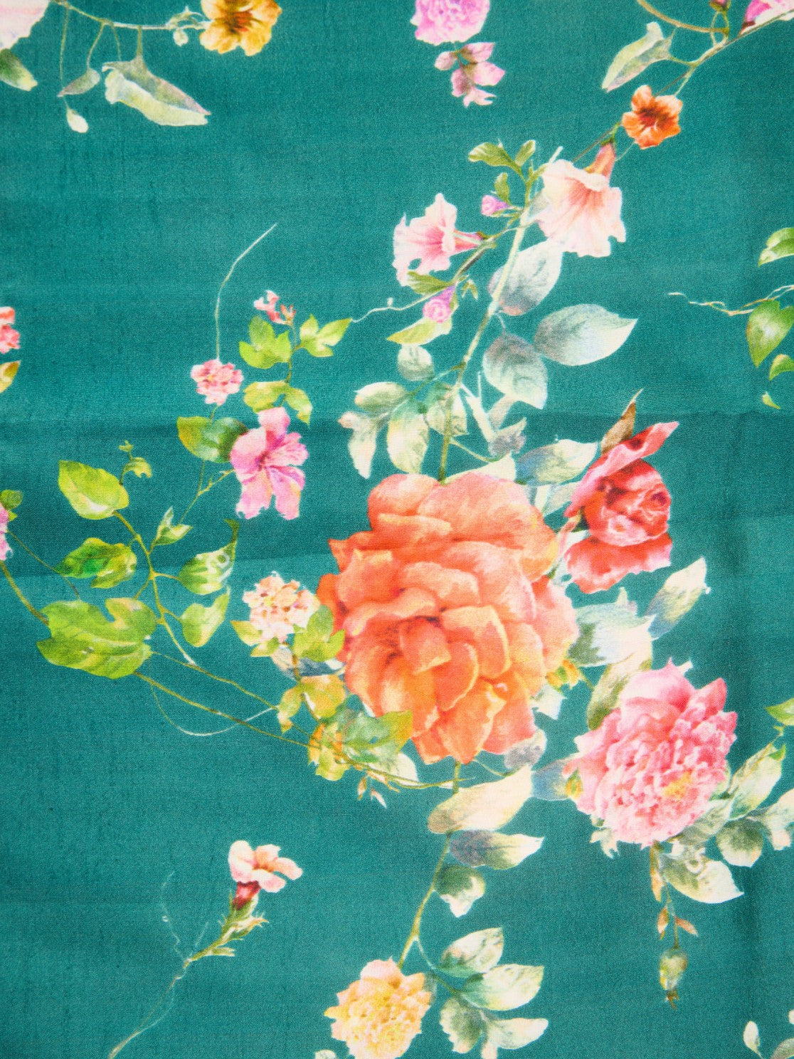 Pure Handloom Silk with Exquisite Digital Floral Prints & Paithani Muniya Border