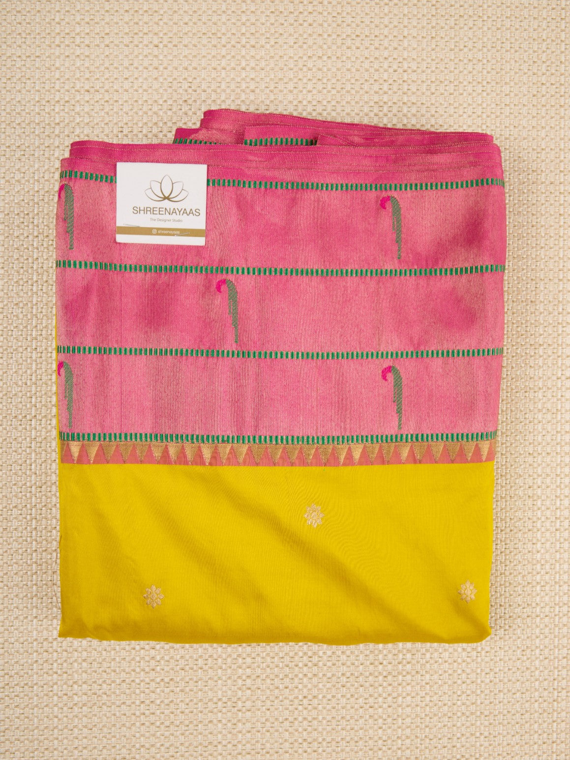 Pure Handloom Silk with Heritage Paithani Muniya Border