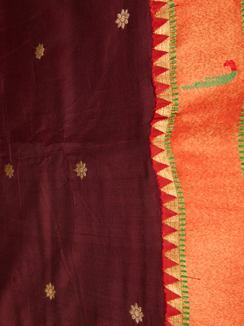 Pure Handloom Silk with Heritage Paithani Muniya Border