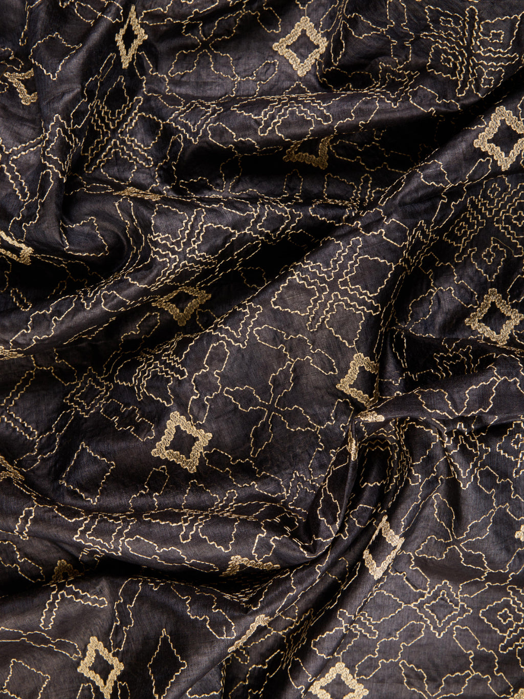 Pure Tusser Fabric with Intricate Threadwork