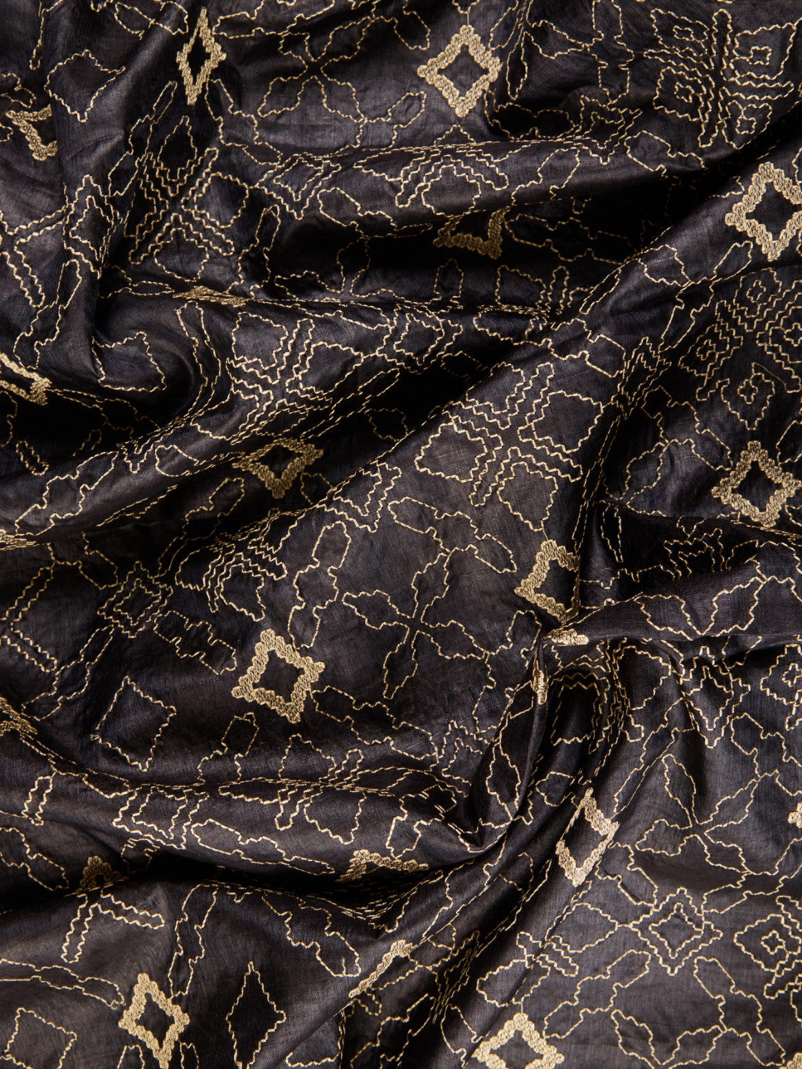 Pure Tusser Fabric with Intricate Threadwork
