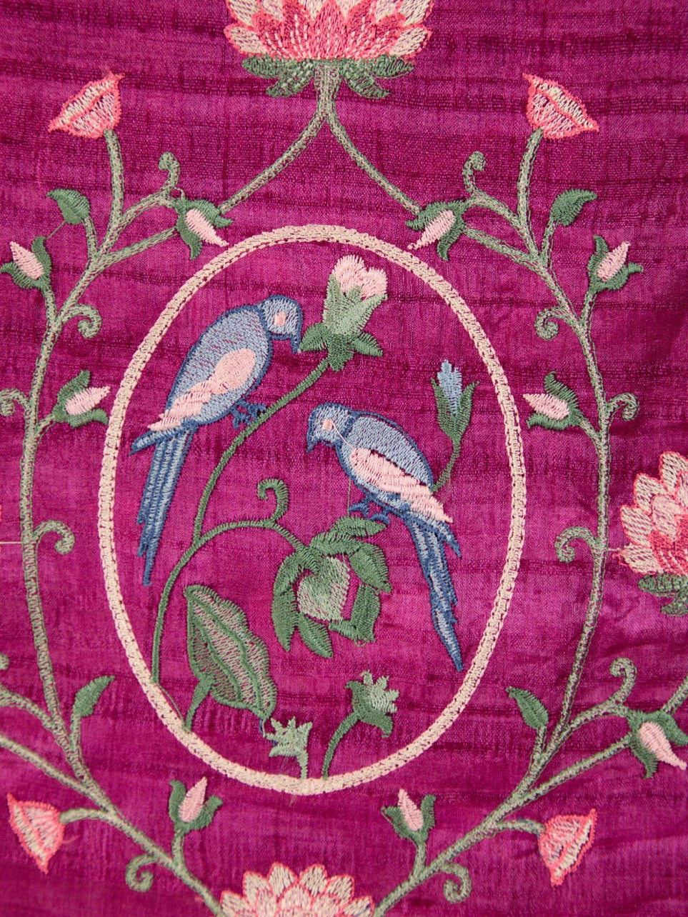 Pure Tusser Fabric with Majestic Sabhyasachi-Inspired Pichuvai Embroidery