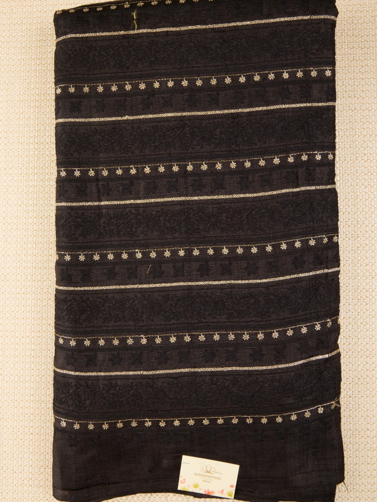 Pure Tusser Fabric with Sophisticated Thread & Zari Work