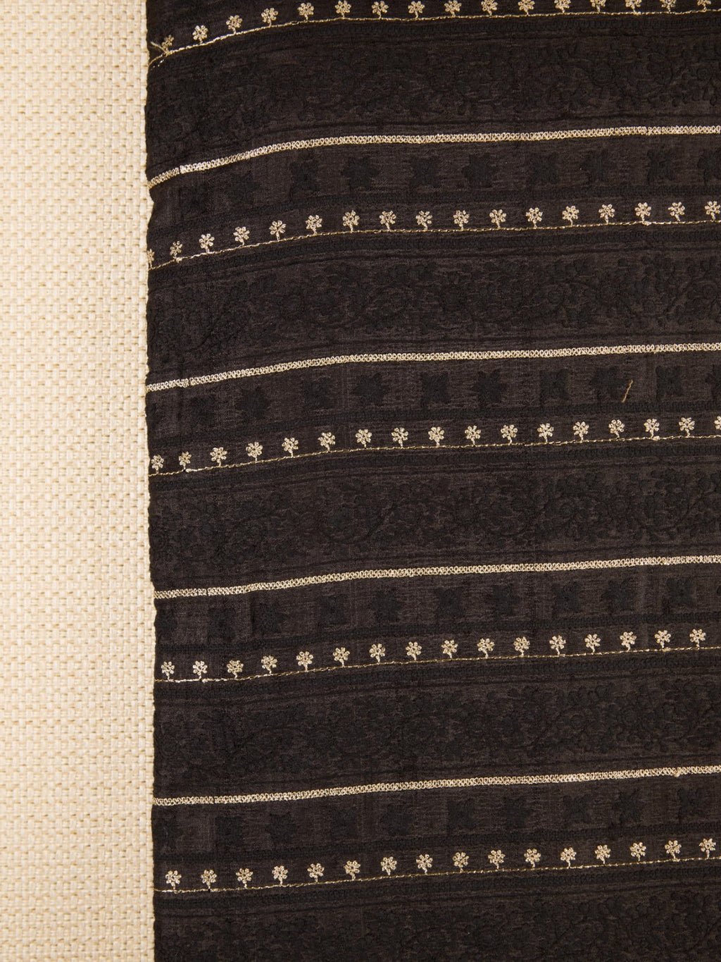Pure Tusser Fabric with Sophisticated Thread & Zari Work