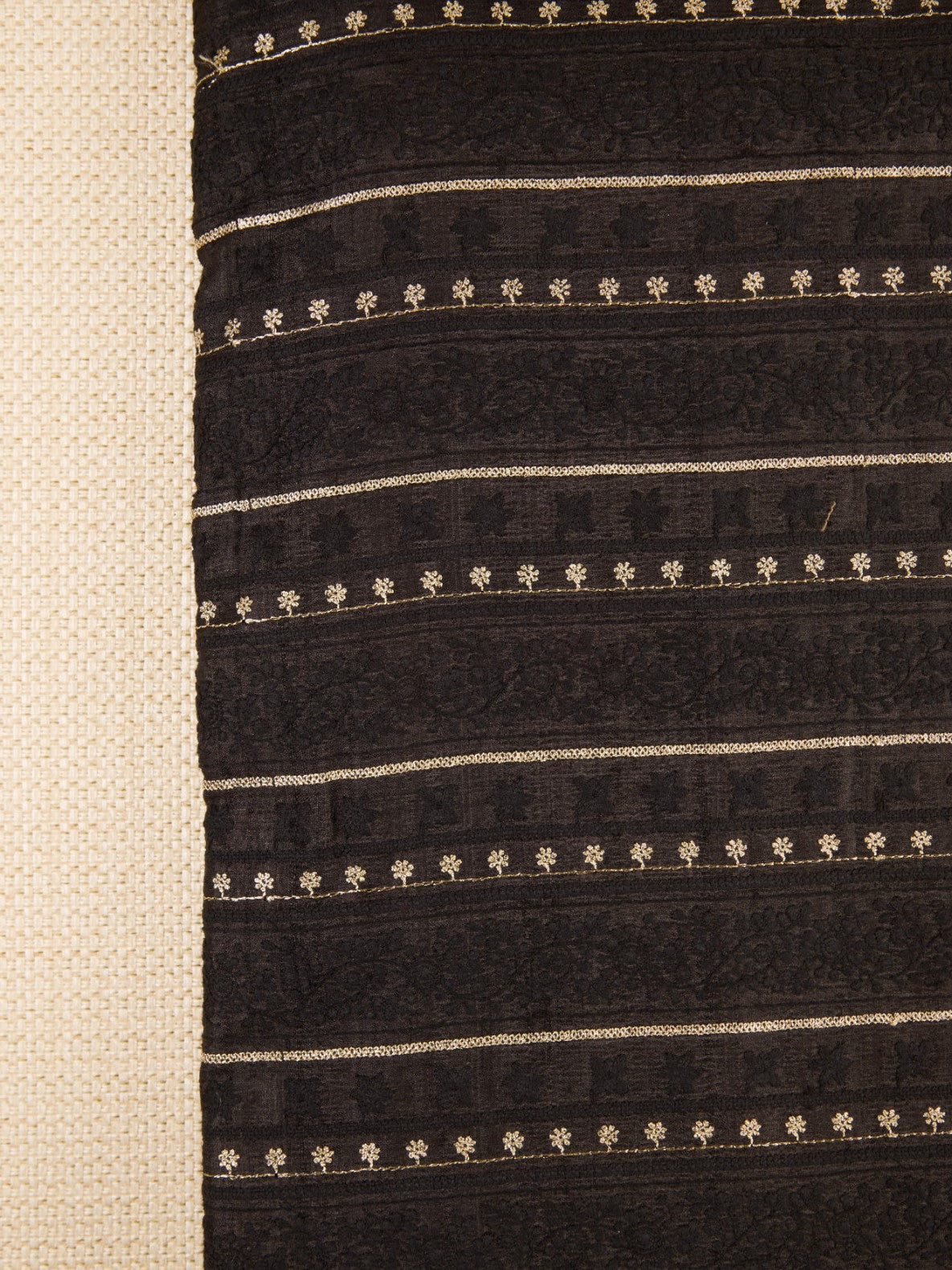 Pure Tusser Fabric with Sophisticated Thread & Zari Work